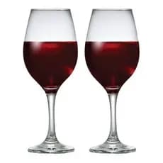 Jogo Taças de Vidro para Vinho -  2 Peças, 385ml