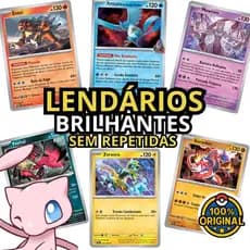 Cartas Pokémon Lendários Todas Brilhantes Sem Repetidas Lote TCG