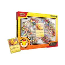 BOX PIKACHU 30 ANOS EDIÇÃO ESPECIAL DIA DE POKÉMON COLECIONÁVEL 49 CARTAS MEGAEVOLUÇÃO