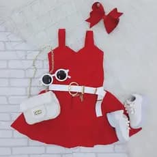 Vestido Infantil Menina Natal Blogueirinha Feminina Moda Modinha
