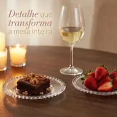 Kit 6 Pratos De Sobremesa De Cristal Coração Lyor 20cm Petisqueira Mesa Posta