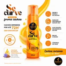 Mousse Modelador Haskell Se Curve Forma Cachos 180ml | Definição dos Cachos por até 72h | Alta Fixação