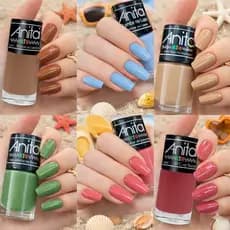 Esmalte Anita Coleção Completa Rio - Alta Cobertura Longa Duração Secagem rápida KIT 06 unidades
