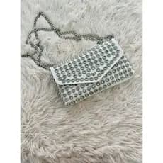Bolsa Elegante Branca em pedraria