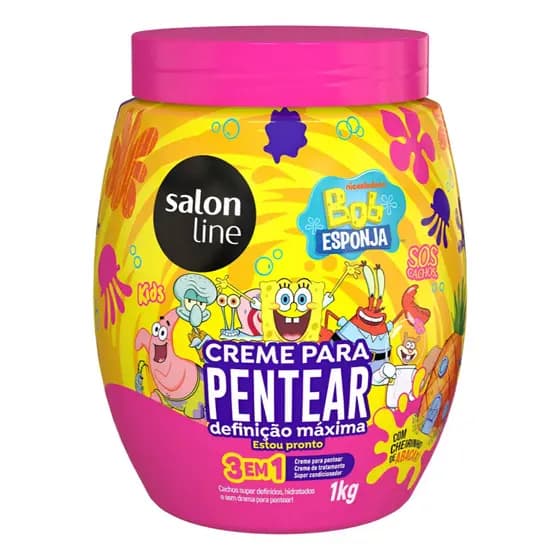 Creme Para Pentear Bob Esponja Sos Cachos Kids 1kg