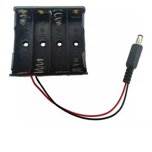 Suporte 4 Pilhas Aa Canoa Com Plug P4 P/ Arduino [ CÓDIGO 708 ]