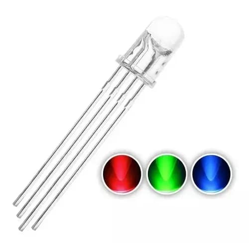 Led 5mm Alto Brilho Rgb Cátodo Comum [ Código 650 ]