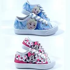 Kit 2 Tênis Infantil Feminino Casual Menina Personagens Confortável