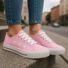 Tenis feminino Leve e Confortável promoção tênis casual coração dia dia