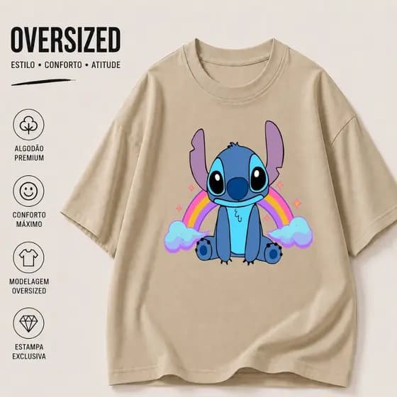 Roupa Infantil Menina Manga Curta Oversized Estilosa