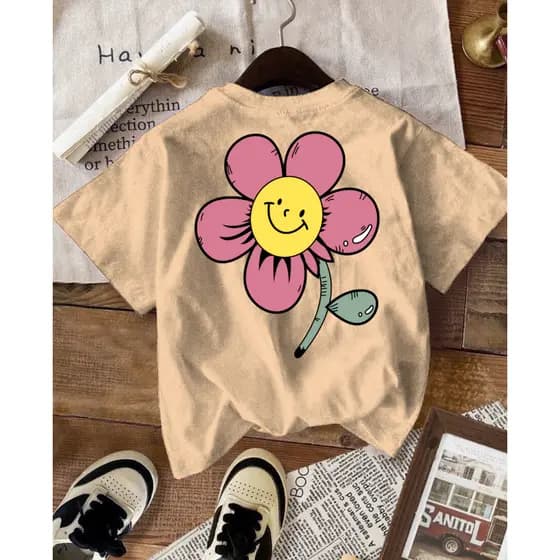 Blusa Verão Juvenil Menina Oversized Tamanho 4 ao 16 Flor