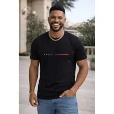 Camiseta Masculina Tradicional Manga Curta  | Paris | Moda Casual Streetwear Premium