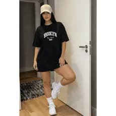 Camiseta Oversized Feminina Brooklyn | Premium | Estilo Streetwear Urbano