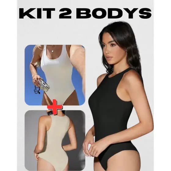 Combo Body Feminino Suplex Bori Femenino Liso Costas Nadador