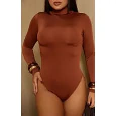 Body manga longa feminino country femenino bori térmico gola alta
