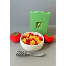 Brinquedo Educativo Infantil Macarrão Comidinha De Encaixe 3D