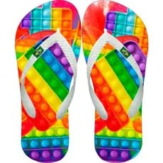 Chinelo de Dedo Pop It Personalizado Adulto e Infantil Masculino e Feminino Lançamento 2022 Unissex Estampado Aproveite ,