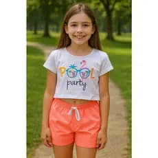 Cropped Juvenil  Modinha Roupa  Infantil Tendência Do Verão Menina