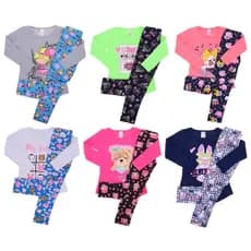 Kit 4 Conjuntos Infantil Menina Meia Estação  Roupa Frio