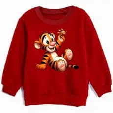 Moletom Infantil Tigre Algodão Roupa Criança Inverno Gola Careca