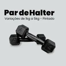 Par Halter Sextavado Pintado 1kg a 5kg - Peso de Academia Fitness Musculação Treino - Escolha o Seu Tamanho de 1 a 5kg