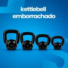 Kettlebell Emborrachado 4kg a 16kg Peso Academia Musculação Treino Funcional