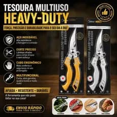Tesoura Multifuncional para Cozinha - Corte Preciso e Seguro em Aço Inoxidável