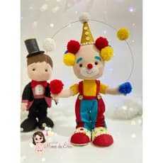 Palhaço festa circo vintage feltro decoração