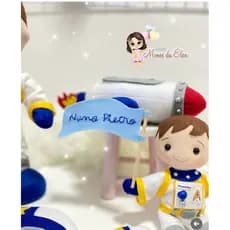 boneco astronauta personalizado com o nome da criança