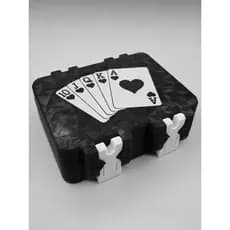 Porta Baralho com Estojo e Suporte Branco | Organizador para Cartas de Poker, Truco e Buraco