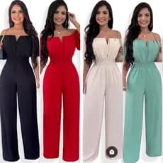 Macacão Longo Pantalona Virginia: Estilo Refinado e Elegante com Brinde Exclusivo