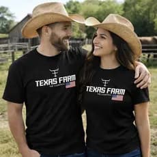 Kit Camiseta Casal Country 100% Algodão 30.1 Texasfarm