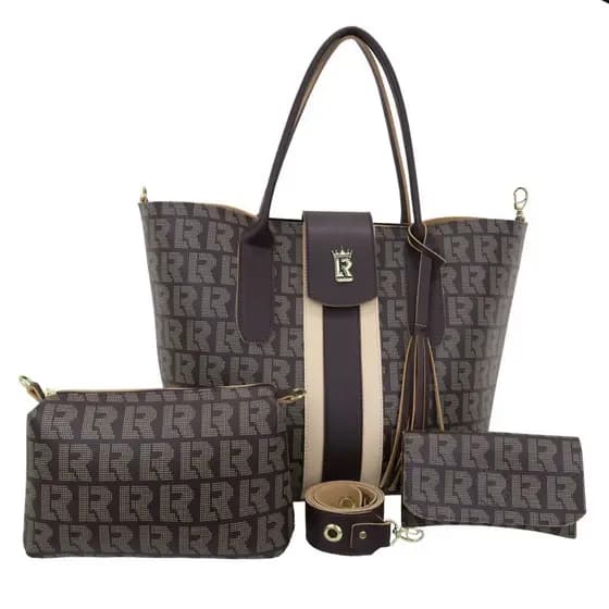 KIT BOLSA SACOLA OMBRO NECESSAIRE CARTEIRA