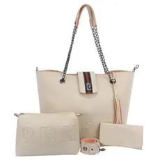 KIT BOLSA 03 EM 01 COURO ECOLOGICO LUXO PREMIUM LANCAMENTO 2026 LR04