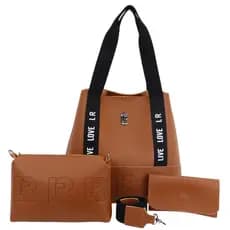 KIT BOLSA FEMININA 03 PCS+BOLSA GRANDE SACOLA+BOLSA MEDIA TRANSVERSAL+CARTEIRA MODA TENDENCIA+PROMOCAO+ATACADO+LR08 AA