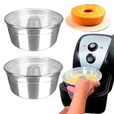 Kit com 2 Formas de Bolo para Airfryer 16cm Serve em Todas Airfryer do mercado!