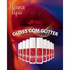 5/10 un Gloss Com Glitter Labial Pigmentante Hidratante Vermelho Morango - TODATOP