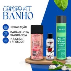 Sabonete Líquido Íntimo de Menta + Sabonete Líquido Corporal + Óleo Sensual Tântrico Corporal