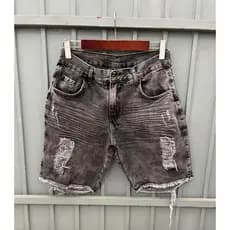 Bermuda Slim Jeans Masculina Rasgada.