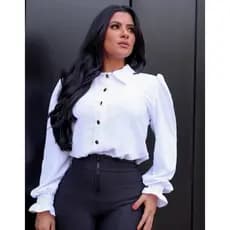 Camisa manga longa com elástico na manga tecido Duna CMS-688