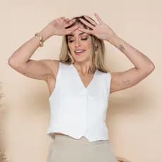 Colete Alfaiataria Feminina Casual-p-m-g