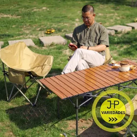 Mesa Dobravel Portatil Camping Piquenique Viagem Facil Transporte e Montagem Grande e Pequena