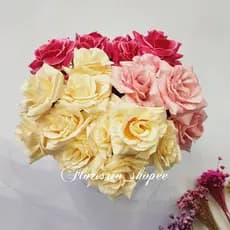 Buquê de rosa veludo flor artificial P/ Decoração Casamento, Arranjos, Decorar Festas e casa