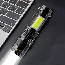 Mini Lanterna Tática Com Led E Zoom Recarregável Usb luz forte