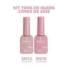 Kit Esmaltes em Gel Tons Nudes LED/UV Unhas Perfeita Cobertura DAFU 10ml