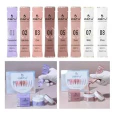 Gel Construtor Refil Dafu 15ml Alongamento Unhas Nude Pink Branco Sachê Econômico Bisnaga Esmaltes