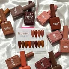 Kit 12 Esmaltes Gel Dafu Tons Marrons Terrosos Vermelhos Vinhos Led/UV Unhas SEM TPO 12 Cores 10ml