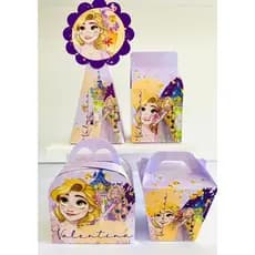 Kit Caixinhas Personalizadas Rapunzel– Aniversário Infantil | Kit PEGUE E MONTE