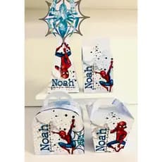 Kit Caixinhas Personalizadas Homem Aranha – Aniversário Infantil | Kit PEGUE E MONTE