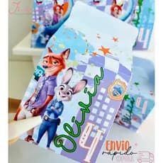 Kit Caixinhas Personalizadas Zootopia – Aniversário Infantil | Kit PEGUE E MONTE